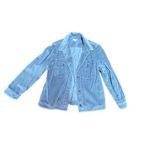 LL Bean Signature | Blue corduroy Button Up Jacket